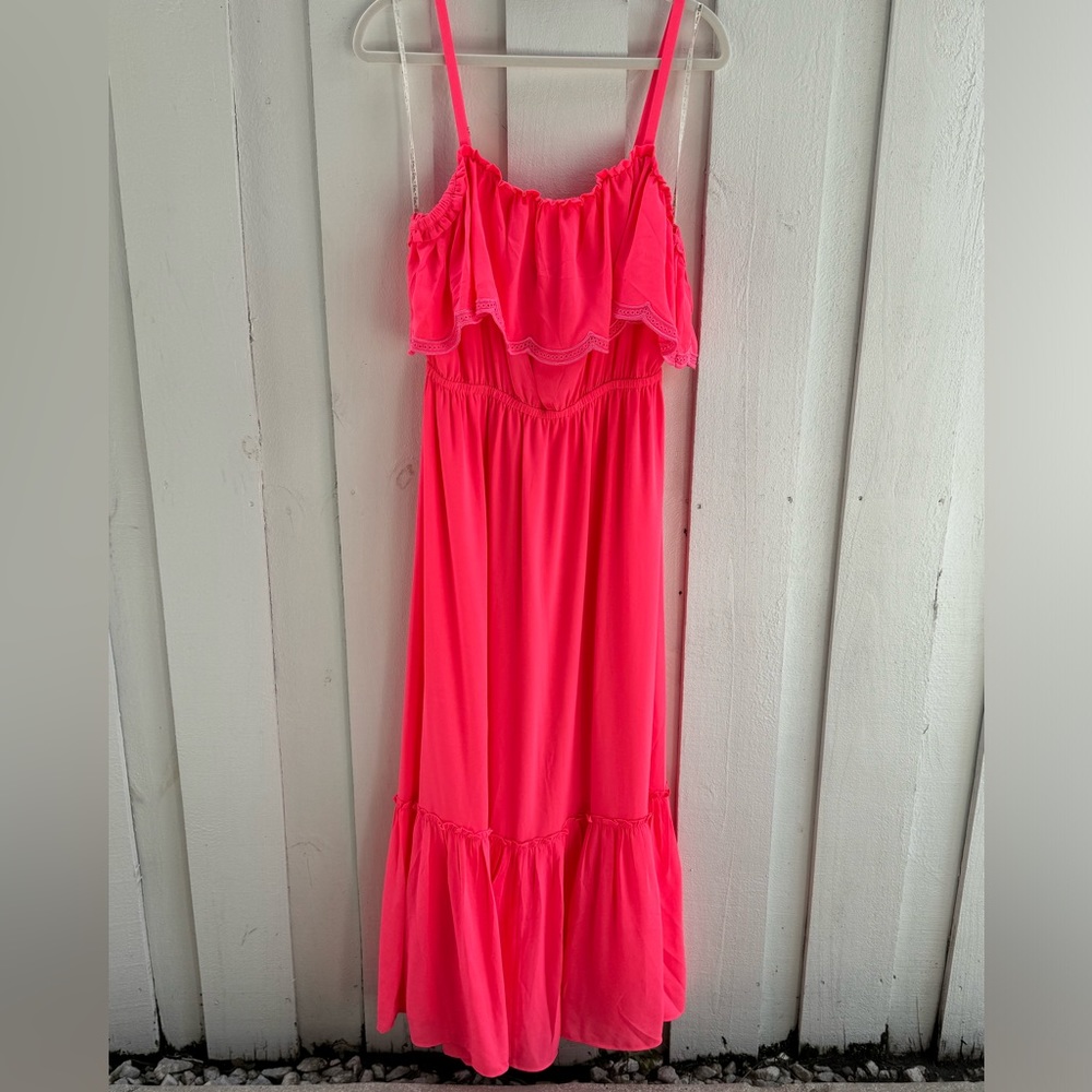 Lily Pulitzer bright almost fluorescent Pink, Size L